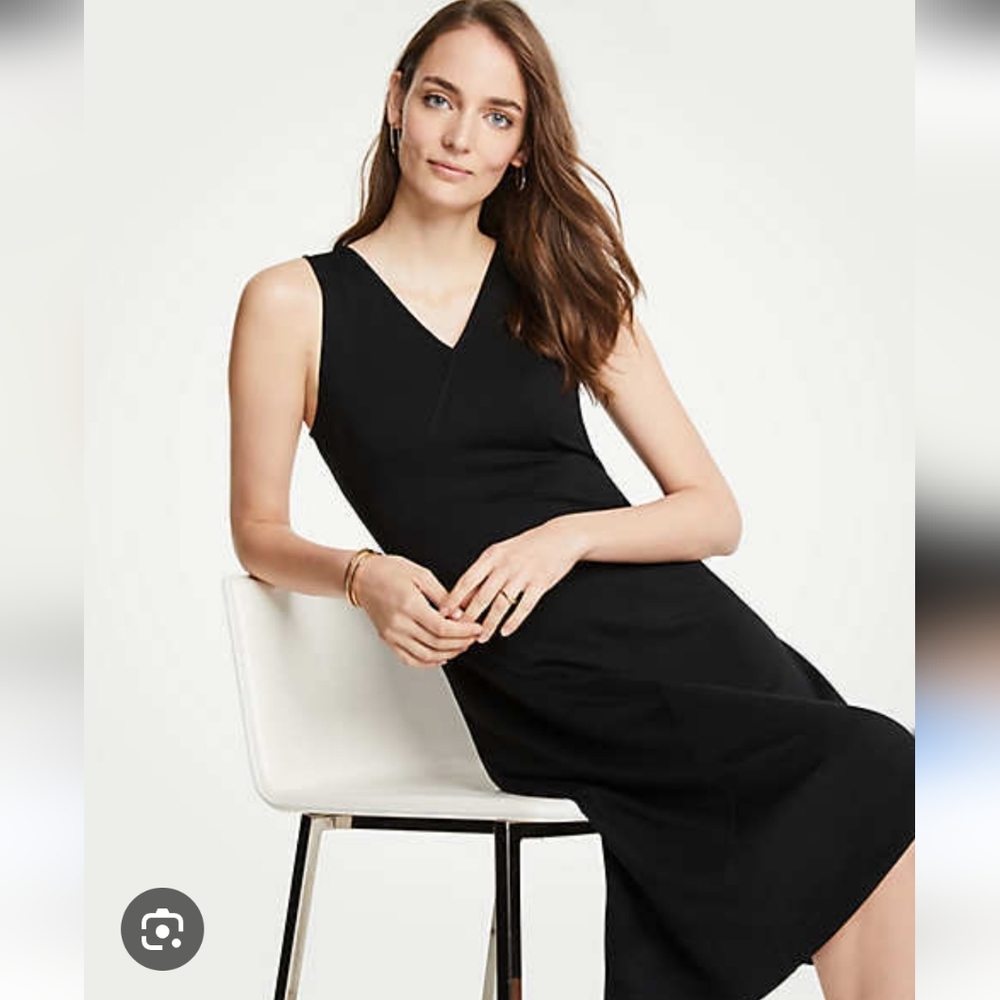 Ann Taylor Elegant Black Sleeveless Dress Size 14